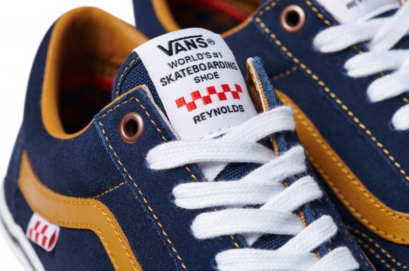 Tnis Vans Old Skool Reynolds Skate Azul Escuro e Bege